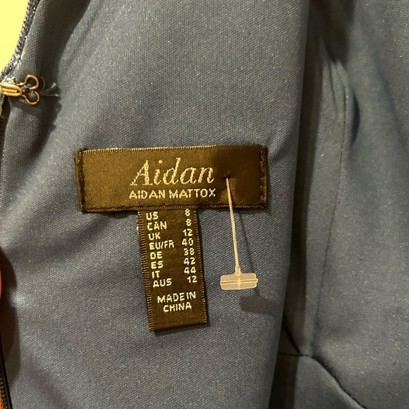 Aidan Mattox blue sparkle dress Size 8 NWT - Picture 7 of 11